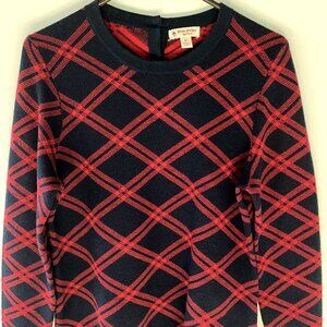 Women's Navy and Red Brooks Brothers Sweater 100% wool